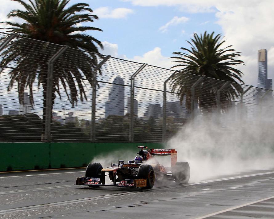 Daniel Ricciardo (AUS) Scuderia Toro Rosso STR7. Formula One World Championship, Australian Grand Prix, Rd1, Practice Day, Albert Park, Melbourne, Australia, Friday, 16 March 2012. © Sutton Images. No reproduction without permission.