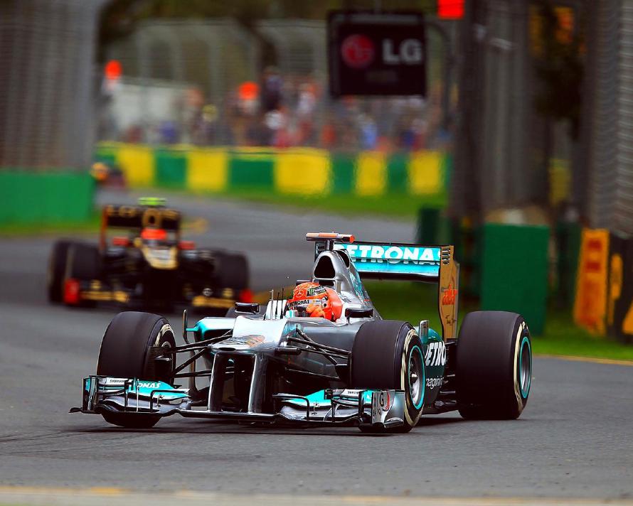 Michael Schumacher (GER) Mercedes AMG F1 W03. Formula One World Championship, Rd1, Australian Grand Prix, Practice, Albert Park, Melbourne, Australia, Friday, 16 March 2012. © Sutton Images. No reproduction without permission.