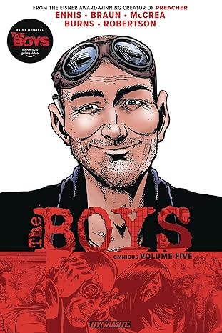 Book cover, The Boys Omnibus Vol. 5 by Garth Ennis, Darick Robertson.