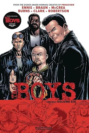 Book cover, The Boys Omnibus Vol. 6 by Garth Ennis, Darick Robertson.