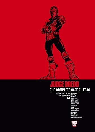 Book cover, Judge Dredd: The Complete Case Files 01 by John Wagner, Carlos Ezquerra.