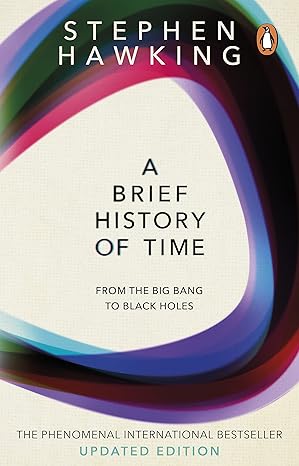 Book cover, A Brief History of Time by Stephen Hawking.