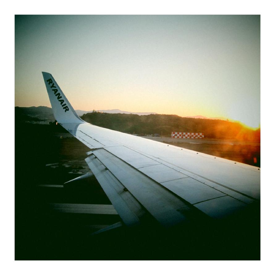 Sunrise takeoff from Málaga Airport (AGP).