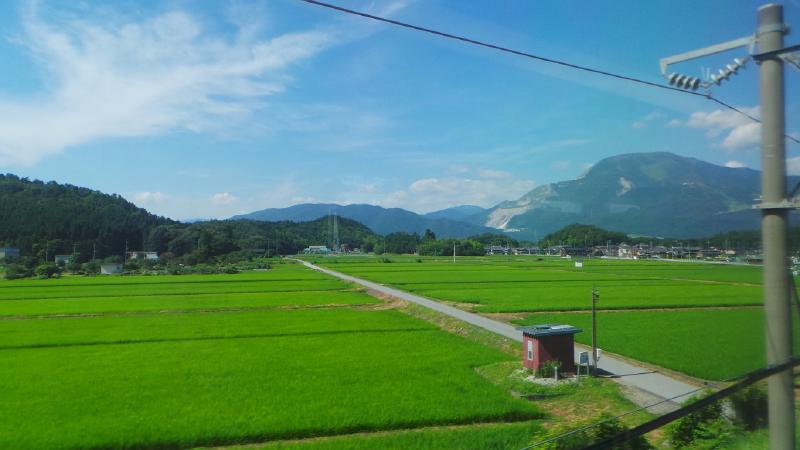 On the Shinkansen from Hiroshima to Tokyo.