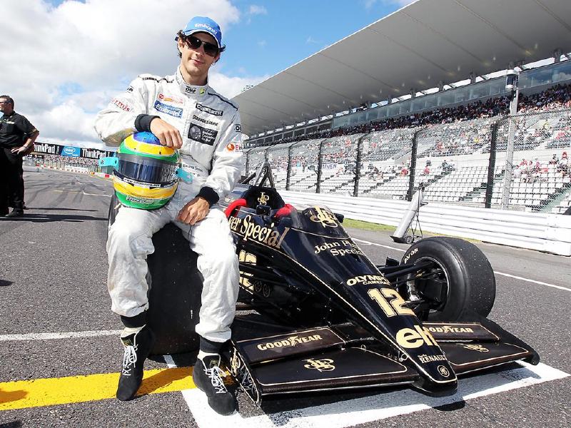 Bruno Senna (BRA) Hispania Racing F1 Team (HRT) drives the Lotus 97T raced by his uncle Ayrton Senna (BRA) in 1985. Formula One World Championship, Rd 16, Japanese Grand Prix, Race Day, Suzuka, Japan, Sunday, 10 October 2010