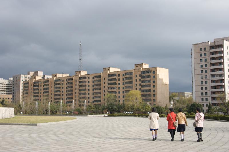 Buildings by the Workers Party of Korea Monument.