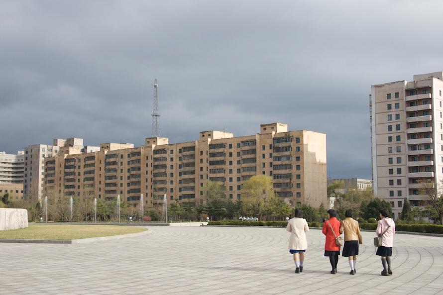 Buildings by the Workers Party of Korea Monument.