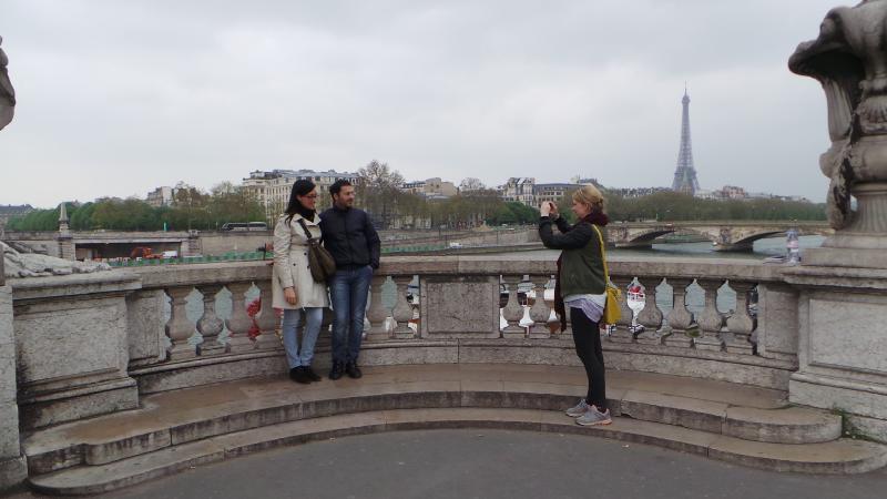 Tourist taking picture of tourist taking pictures of tourists.