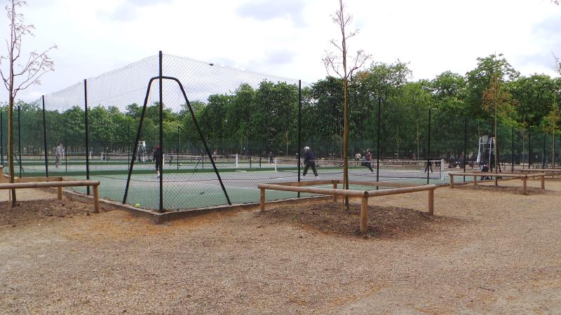 Luxembourg Gardens tennis courts.