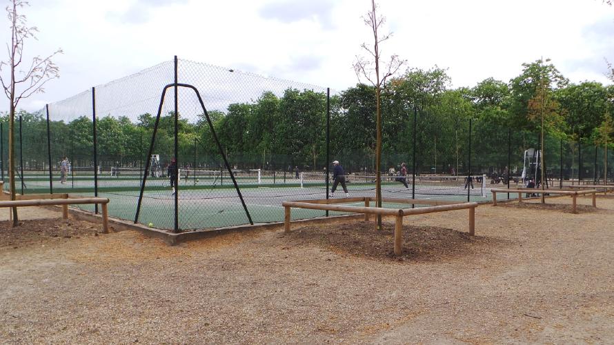 Luxembourg Gardens tennis courts.