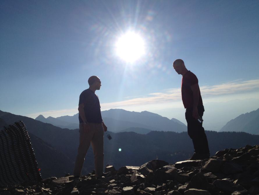 Hallvard and Klas on Hidden Peak, Snowbird, Salt Lake City, Utah.