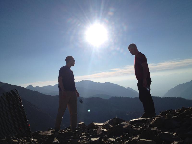 Hallvard and Klas on Hidden Peak, Snowbird, Salt Lake City, Utah.