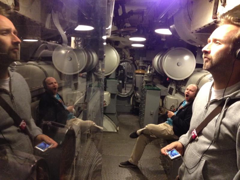 Aboard the USS Pampanito, docked in San Francisco, California.