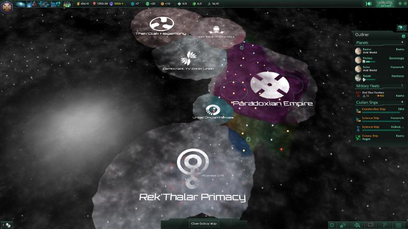 Stellaris: Galaxy map.