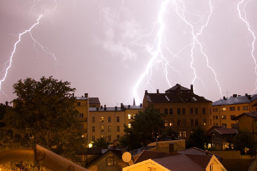 Summer Evening Thunderstorm, Oslo, Norway, 2008.